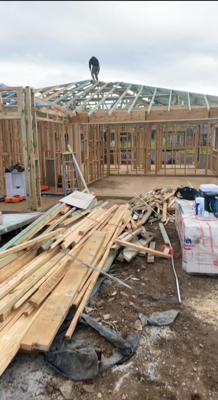 Stud and Beam construction site